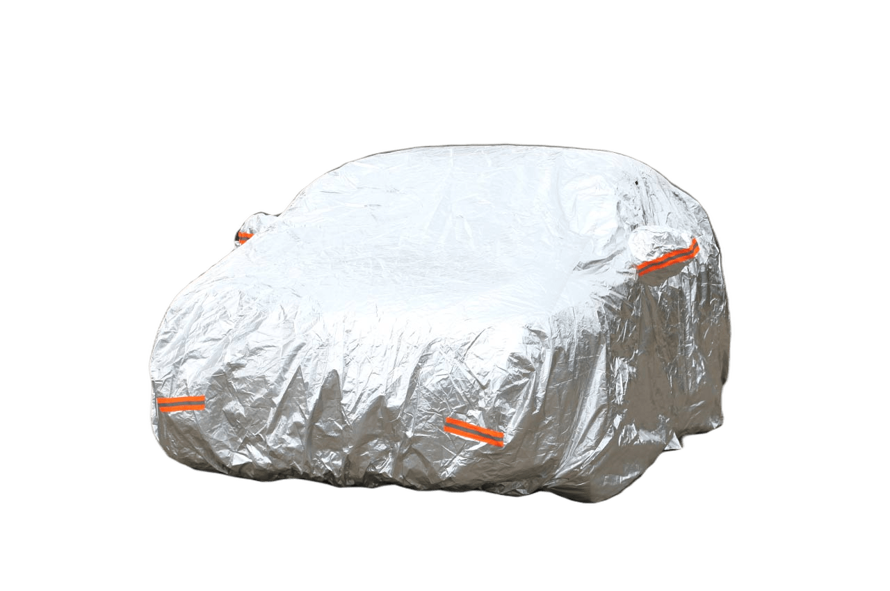 ALUMINIUM CAR COVER with ZIP, REFLECTIVE, 120g + cotton,Silver, size: XL  01112